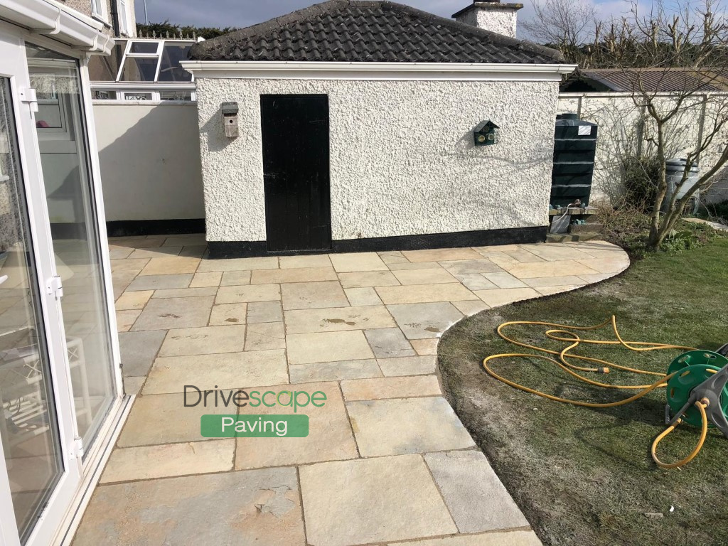 Yellow Limestone Patio in Dunshaughlin, Co. Meath