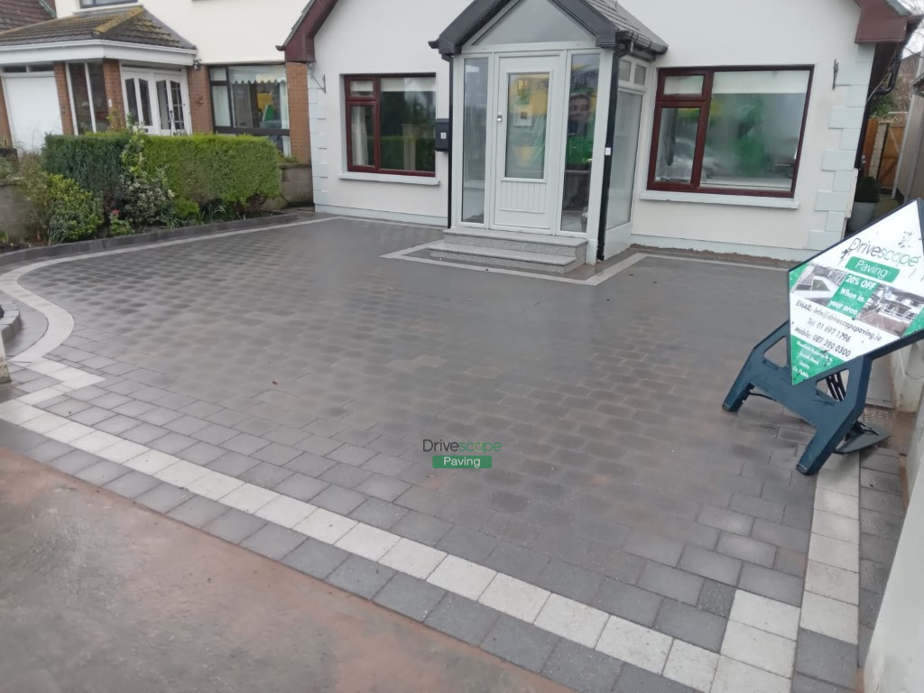 Corrib Paved Driveway with Granite Borderline in Baldoyle, Dublin